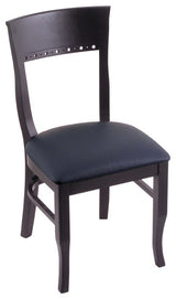 Holland Bar Stool, 3160 18 Chair, Black Finish, Allante Dark Blue Seat