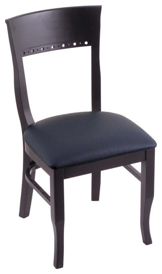 Holland Bar Stool, 3160 18 Chair, Black Finish, Allante Dark Blue Seat