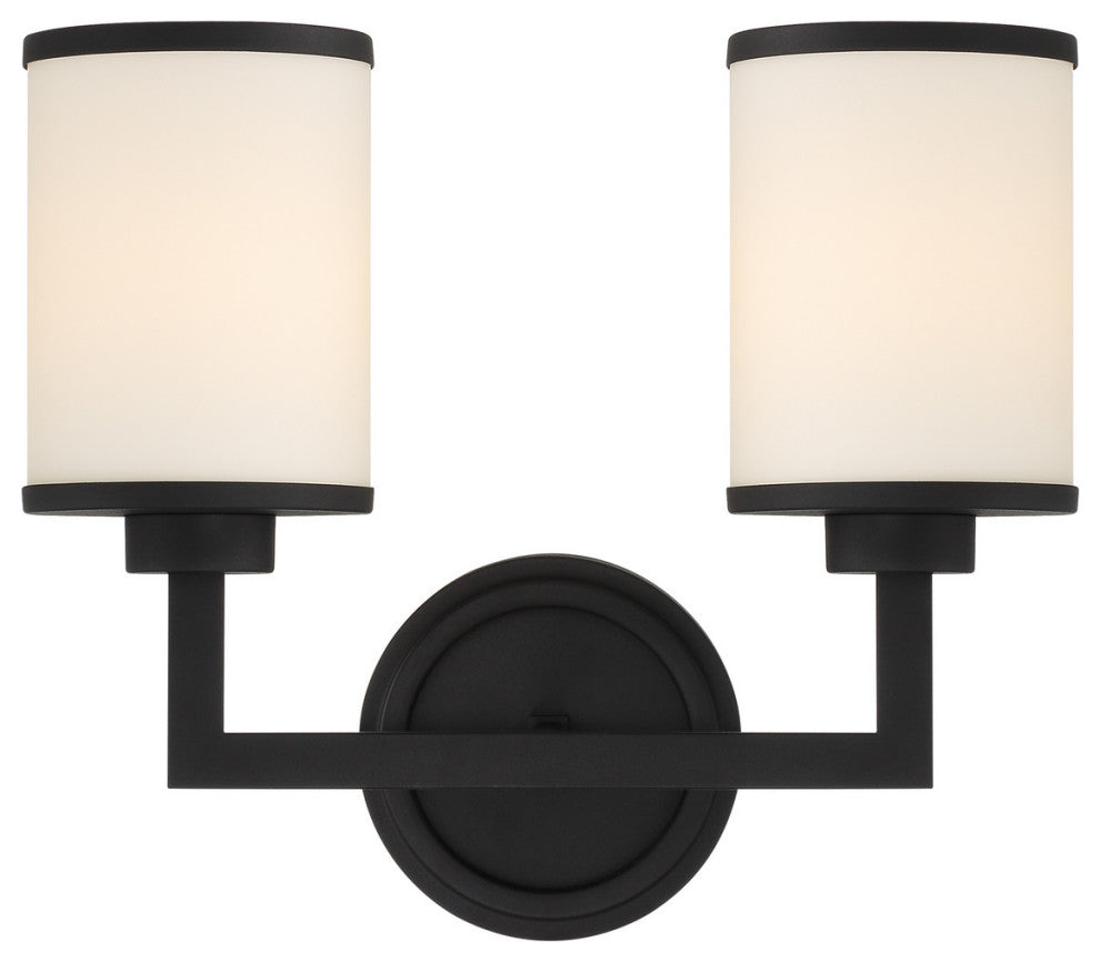 Crystorama BRY-8002-BF Bryant 2-Light Black Forged Wall Mount