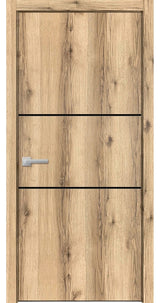 Solid French Door 24 x 84 | Planum 0014 Oak with| Bathroom