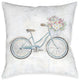 Laural Home Vintage Bike 18" X 18" Indoor Decorative Pillow