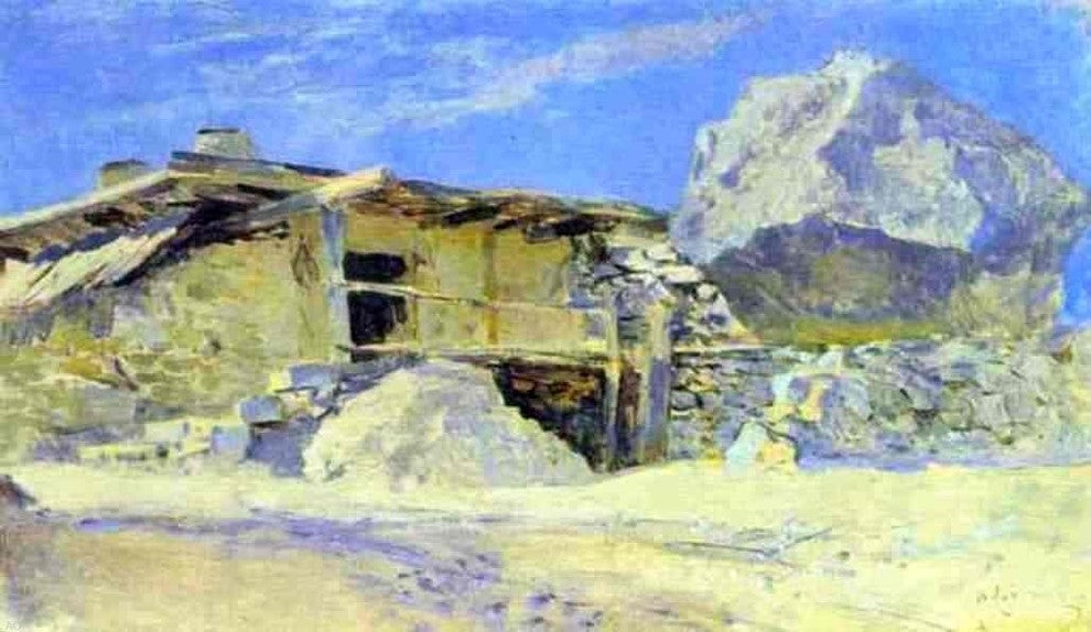 Isaac Ilich Levitan Saklia in Alupka Study, 18"x27" Wall Decal