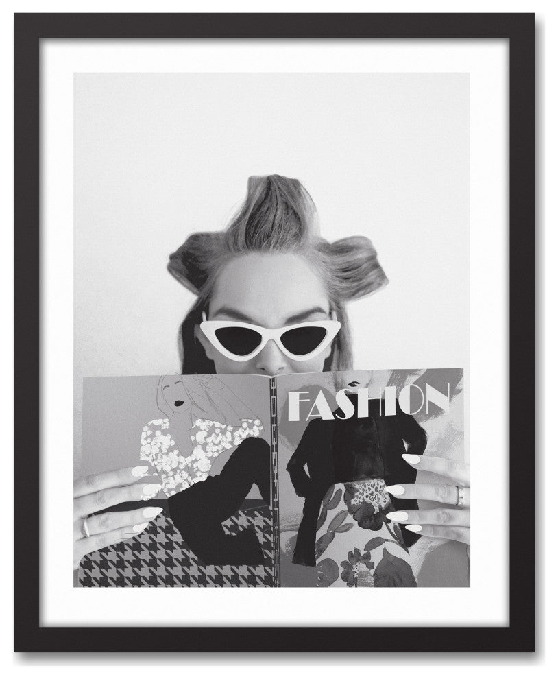 Beauty Salon Magazine 16"x20" Black Framed Canvas