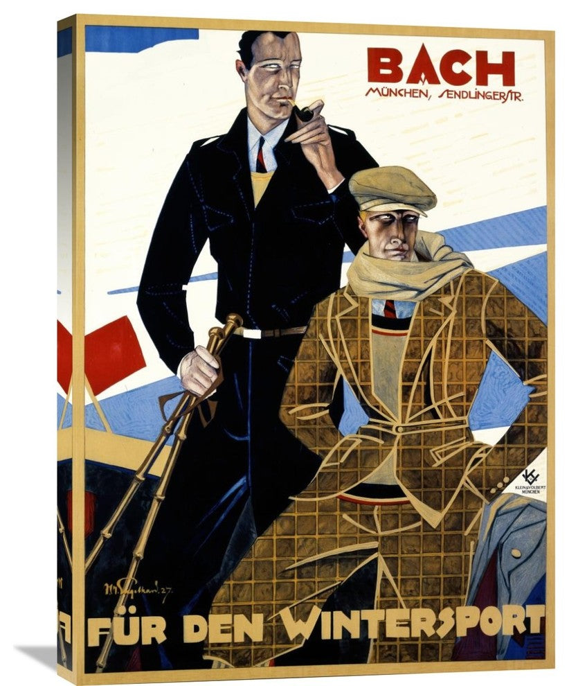 "Bach / Fur den Wintersport" Artwork, 22"x30"