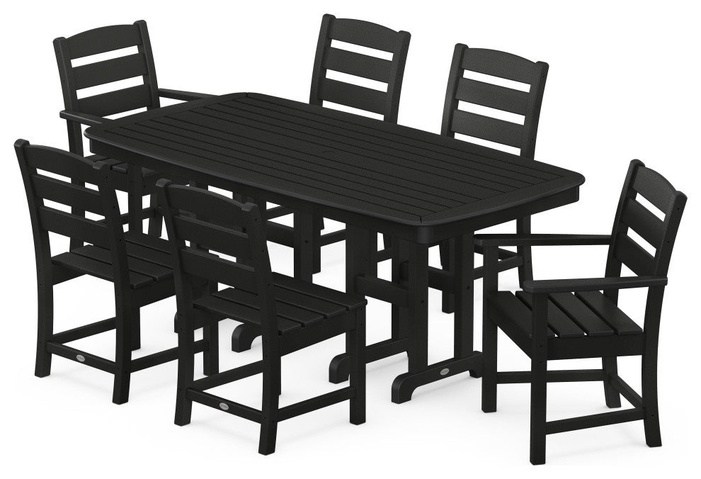Lakeside 7-Piece Dining Set, Black