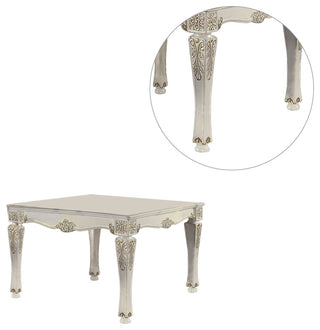 Wood Counter Height Table, Antique Pearl Finish