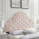 Tufted Headboard, King Size, Velvet, Pink, Modern Contemporary, Bedroom Master