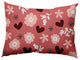 Flowery Love Valentines Indoor/Outdoor Lumbar Pillow, Pink, 14x20"