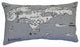 25" White Minneapolis Daylight Skyline Lumbar Decorative Pillow