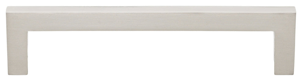 5" Screw Center Solid Square Bar Handle Pull, Satin Nickel, Set of 10