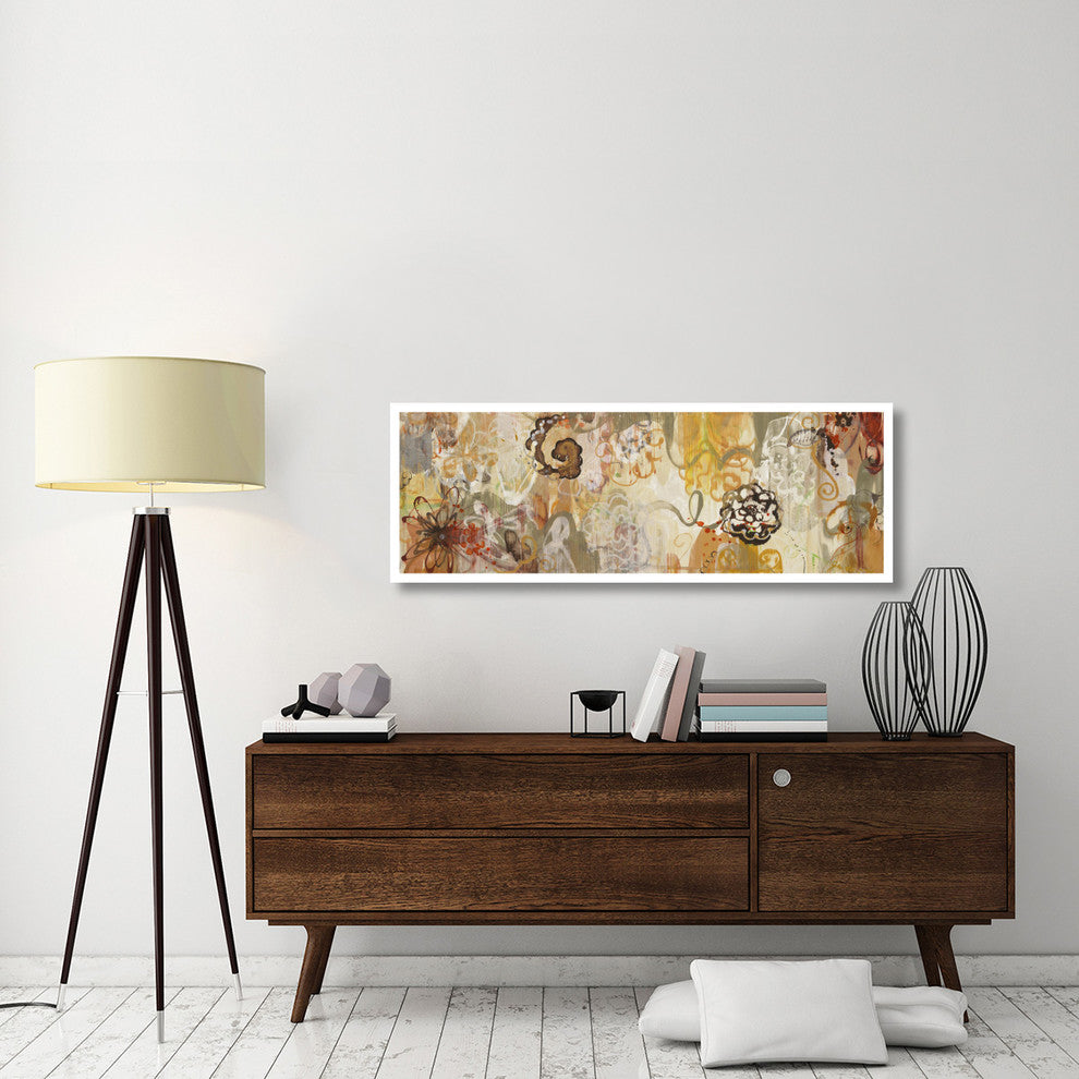 "Decadent Garden II" Digital Paper Print by Joan Elan Davis, 56"x20"
