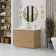 Vinnova Cadiz Bath Vanity, Composite Stone Top, Washed Ash Grey, 48", No Mirror