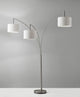 Trinity Arc Lamp, Satin Steel