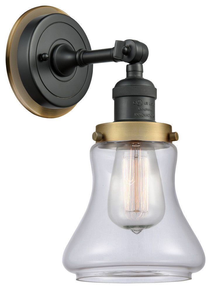 INNOVATIONS LIGHTING 203BK-BPBB-HRBB-G192 Bellmont 1 Light Mixed Metals Sconce