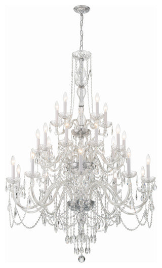 Traditional Crystal 25-Light Polished Chrome Chandelier