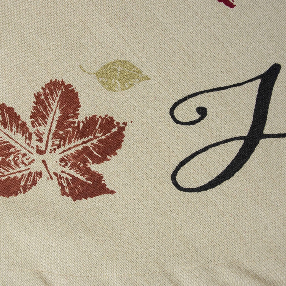 DII Rustic Leaves Print Tablecloth