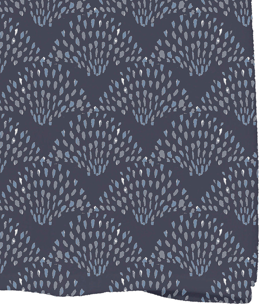 Fan Dance 18"x30" Blue Geometric Print Hand Towel
