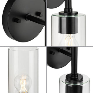 Cofield Collection Two-Light Matte Black Transitional Wall Sconce Vanity Light