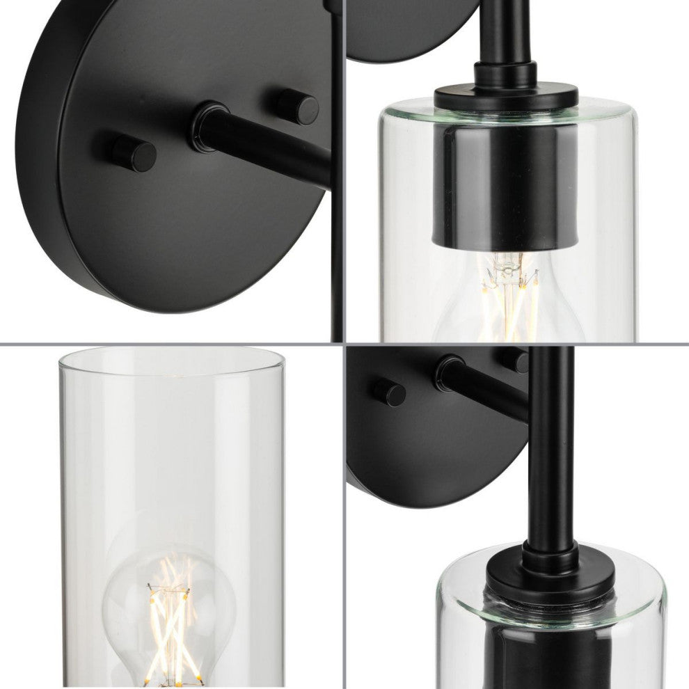 Cofield Collection Two-Light Matte Black Transitional Wall Sconce Vanity Light