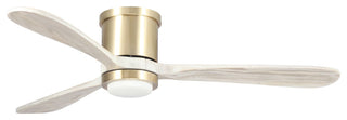 52 in Modern Dimmable Flush Mounted Ceiling fan with 3 Blades in Sand Copper