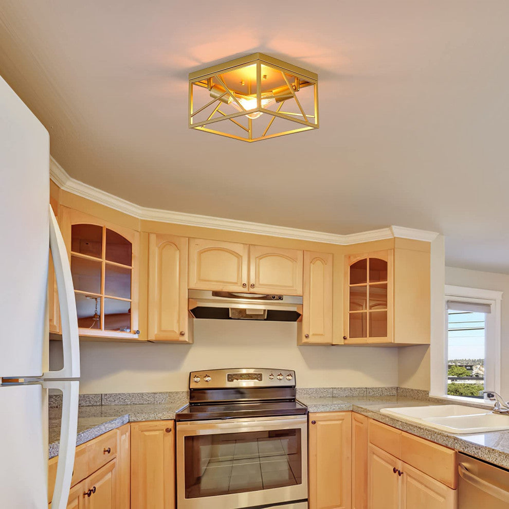 2 Light Semi Flush Mount Lighting Modern Ceiling Light Fixture