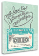 "Retro Casette Gray" By Mary Urban, Giclee Print on Gallery Wrap Canvas