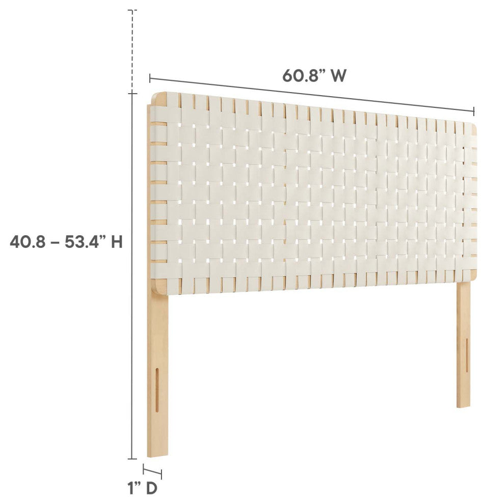 Sparta Weave Queen Vegan Leather Headboard