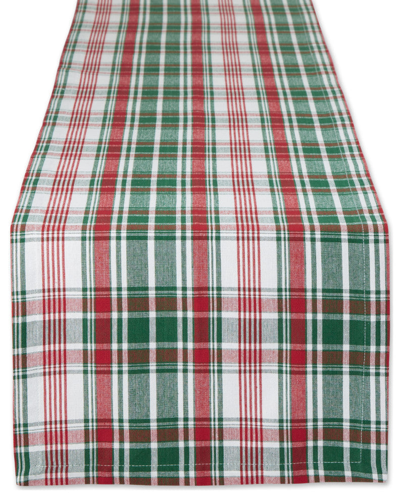 Yuletide Plaid Table Runner 14x72"