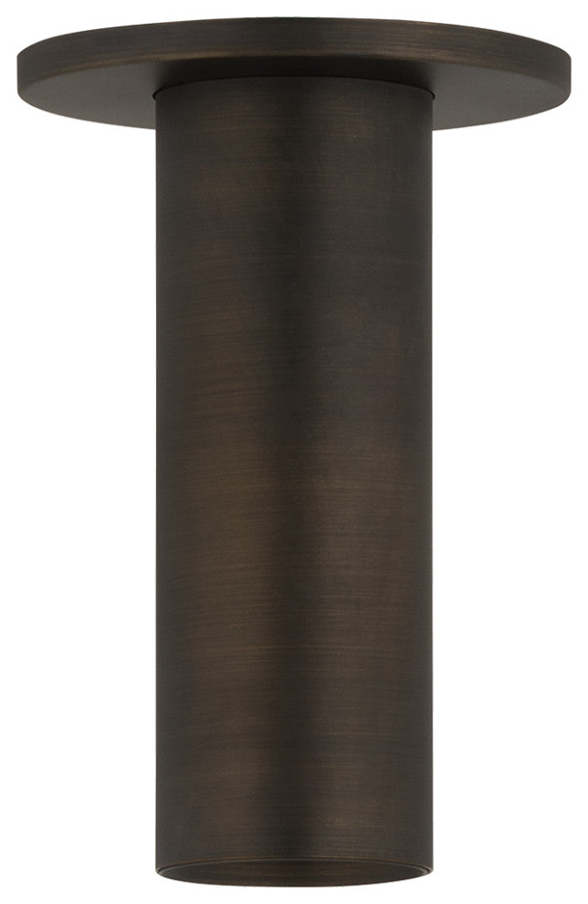 Luxe Cylinder Flush Mount, Distressed Bronze, 2.5"Lx2.5"Wx7.5"H