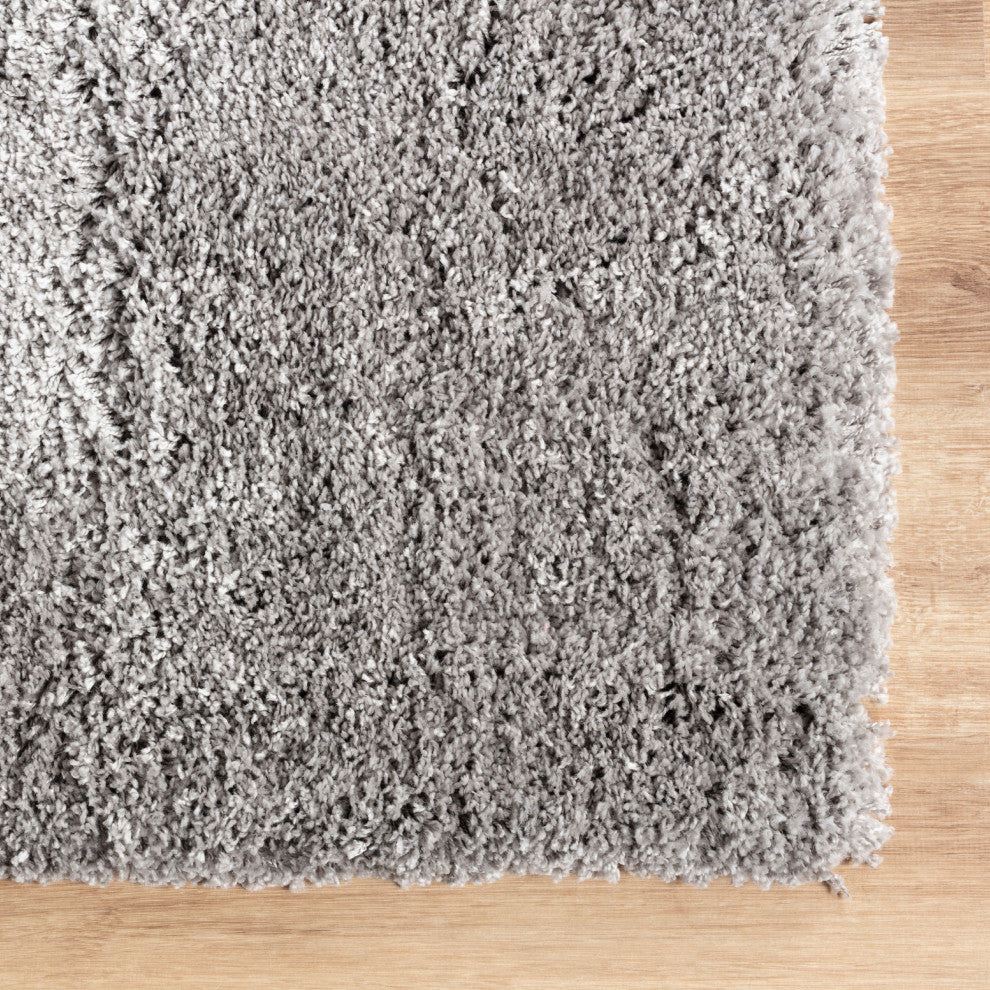 Shag Ivy Gray/ Rug, Gray, 2'6"x8' Runner