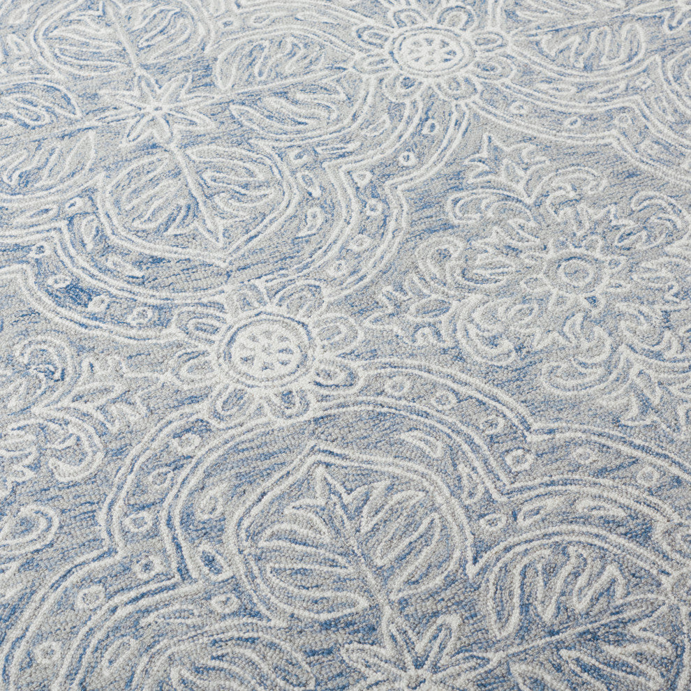 Safavieh Lauren Ralph Lauren Collection LRL6603 Rug, Blue/Ivory, 7' Round