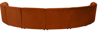 Limitless Velvet Upholstered 8-Piece Modular Sectional, Cognac