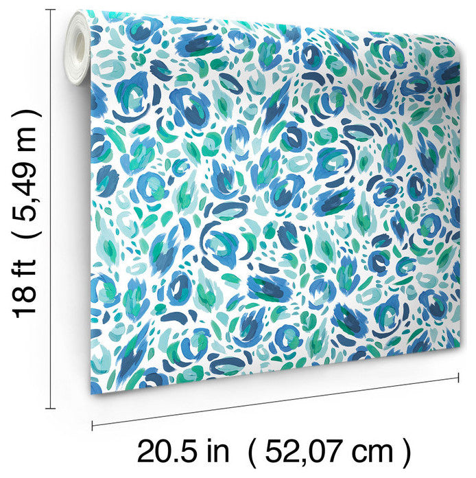 EttaVee Brushstroke Leopard Peel & Stick Wallpaper