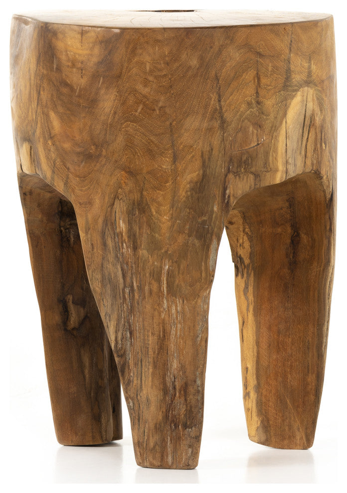 Kyra Outdoor End Table, Teak Root