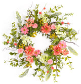 Cosmos/Berry Wreath 27"D Polyester/Plastic