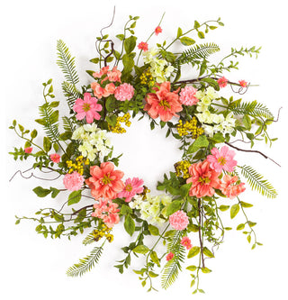 Cosmos/Berry Wreath 27"D Polyester/Plastic
