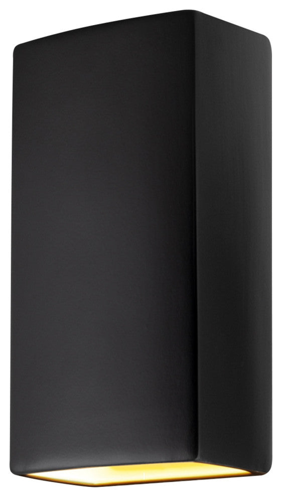 Ambiance Really Big Rectangle, Outdoor Closed Top Sconce, Black, Dedicated LED