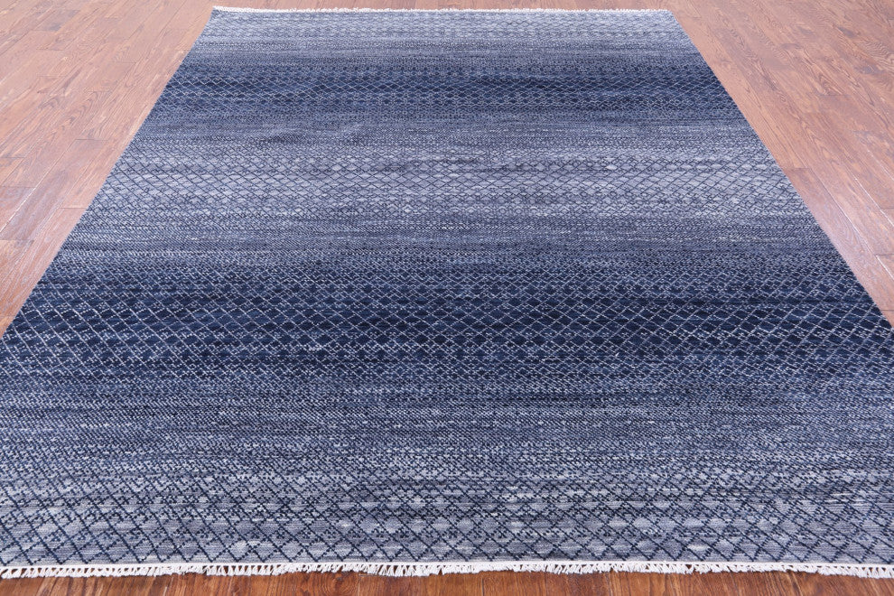 8' 1" X 9' 10" Savannah Grass Hand Knotted Wool Rug Q9214
