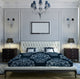 Vintage Victorian, Navy Lightweight King Duvet Cover