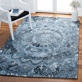 Safavieh Natural Fiber Collection MRQ110N Rug, Blue/Grey, 6' X 9'