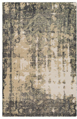Hoboken Traditional Navy, Medium Gray Area Rug, 6'x9'