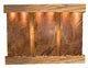 Olympus Falls Water Fountain, Brown Marble, Rustic Copper, Square
