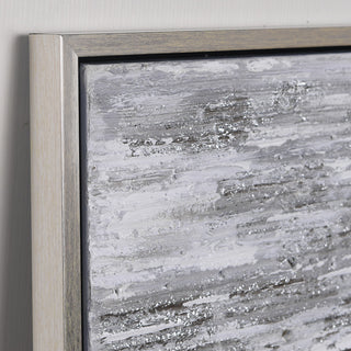 Silver Abstract Textured Metallic Hand Painted Wall Art by Martin Edwards