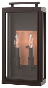 Sutcliffe Medium Outdoor Wall Sconce, Oil Rubbed Bronze With Clear Glass