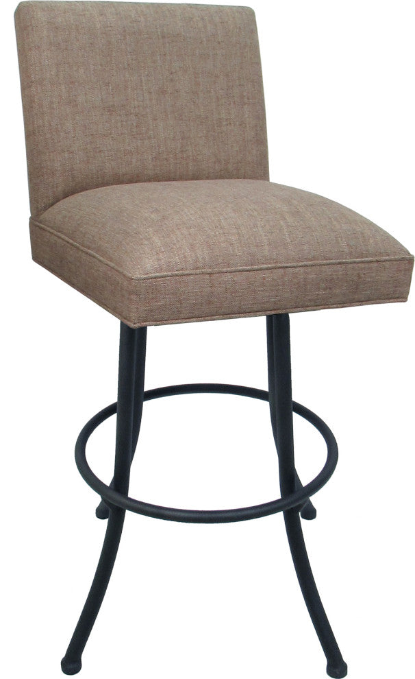 Swivel Metal Counter, Bar or Extra Tall Stool - Sommerville on Noam Base, Basin Beige - Gray, 34"