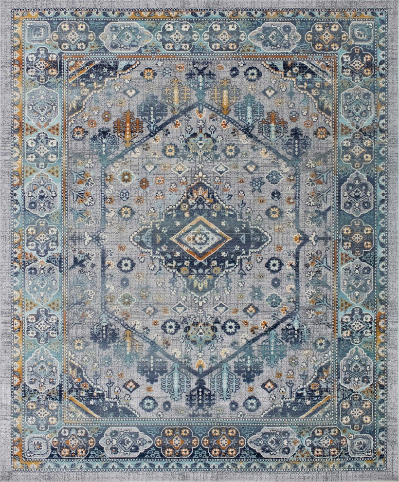 Noori Rug High-low Harriette Silver/Blue Rug