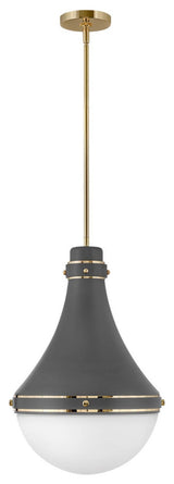 Hinkley Oliver Medium Pendant, Dark Matte Grey