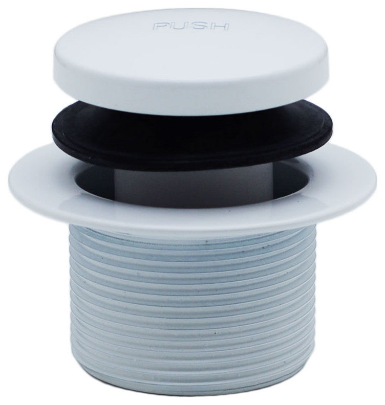 Tip Toe Bath Waste - 14" Make-Up, 20 Ga. Tubing In Oil Rubbed Bronze, Powder Coated White