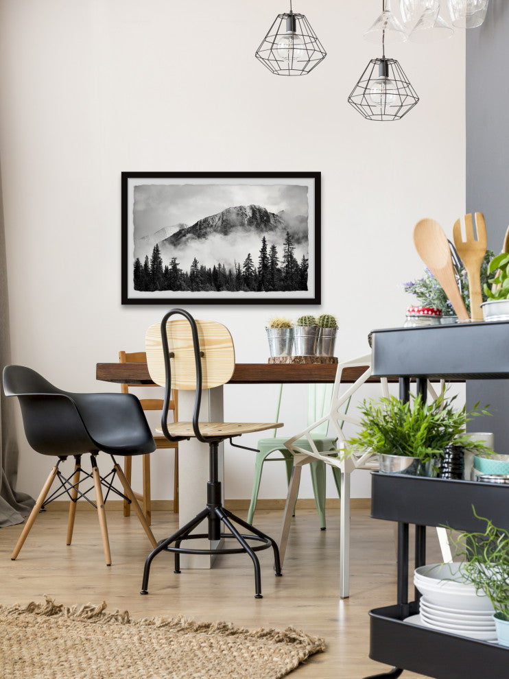 "Forest on Fog" Framed Painting Print, 36x24