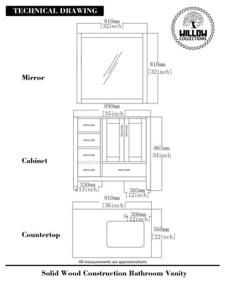 Malibu 36 Right Offset Bath Vanity in Lafayette Green 1.5" White Quartz